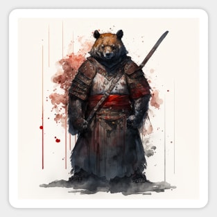 A Samurai bear Magnet